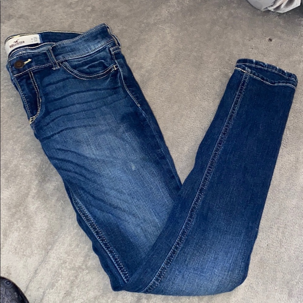 Hollister blue skinny jeans